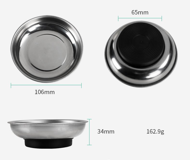 Magnetic bowls for tools