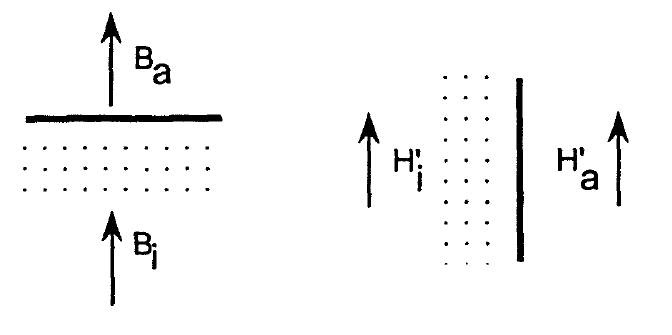 Magnetic fields at phase boundaries