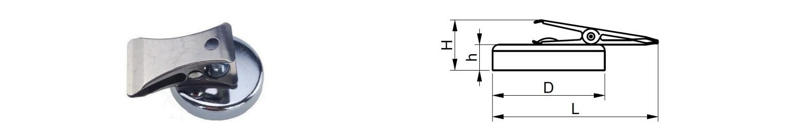 Ferrite clip magnet