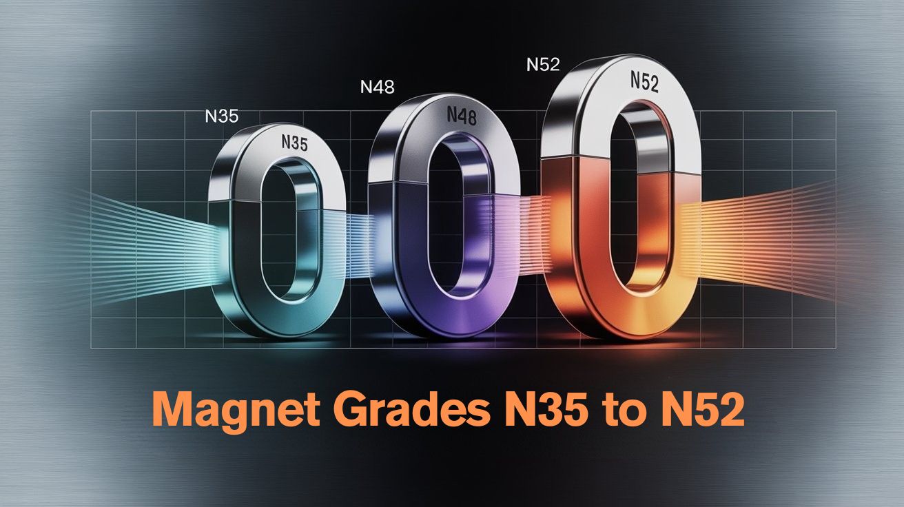 Understanding Magnet Grades N35 to N52 Strength & Selection